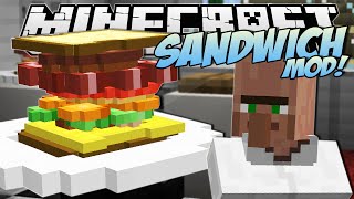 Minecraft  SANDWICH MOD The Tallest Sandwich in the World  Mod Showcase [upl. by Corvin]