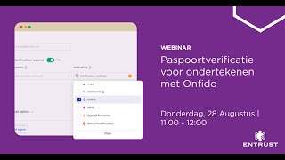 Webinar Paspoort verificatie voor ondertekenen met Onfido NL [upl. by Aicatsue]