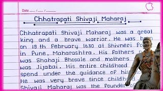 Essay on Chhatrapati Shivaji Maharaj in English  Shivaji Maharaj essay in English [upl. by Marelda102]