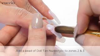 Cuccio Acrylic Nail Tutorial  Baby Boomer Application [upl. by Nani]