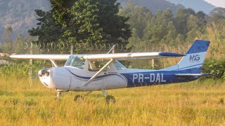 Aluno realizando primeiro voo solo no Cessna 150 da Voe MG com banho de oléo no Aeroporto de Muriaé [upl. by Delos297]