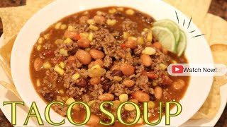 Spice Up Your Dinner with This Quick and Easy Taco Soup Recipe [upl. by Nilyak489]