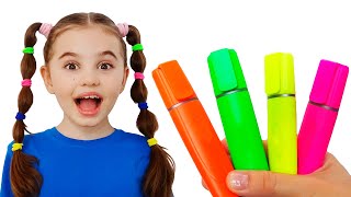 Magic Color Pen  Pretends play and Preschool toddler learn [upl. by Nosrak]