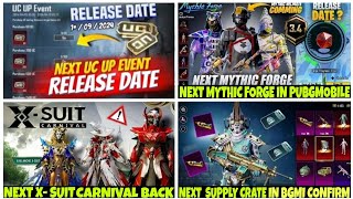 NEXT MYTHIC FORGE IN PUBGMOBILE CONFIRM LEAKS  NEXT X SUIT CARNIVAL BACK  NEXT SUPPY CRATE BGMI [upl. by Anelaj]