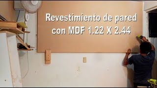 Revestimiento de pared con MDF [upl. by Ellevart]