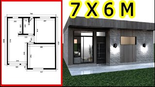 Casa 7 x 6 m  Small House 7 x 6 m [upl. by Herzen]