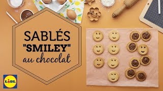 Sablés quotSmileyquot au chocolat  Recette [upl. by Stoll]