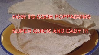 How To Cook Poppadoms SUPER EASY  FRYING POPPADOMS TONIGHT [upl. by Ylrbmik750]