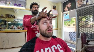 Masterful Indian Head Massage makes me feel like cat with wet toothbrush 🇮🇳 [upl. by Adams]