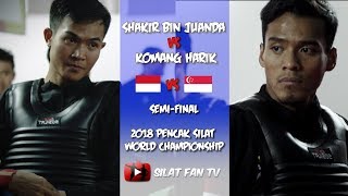 Shakir Bin Juanda v Komang Harik  Singapore v Indonesia  2018 Pencak Silat World Championships [upl. by Lowson]