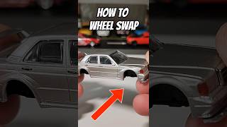 😱How To CUSTOM Wheel Swap DIECAST CAR shorts 164scale reviewhotwheelscustom modelcar minigt [upl. by Burnie]