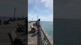 Nags Head fishing pier beautiful day [upl. by Ahsenod]