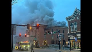 Over 100 firefighters respond to fire at Hotel Crittenden in Coudersport PA [upl. by Natek]