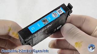 Inside Epson 29 Cyan Strawberry Ink Cartridge C13T29824010 [upl. by Hamnet724]