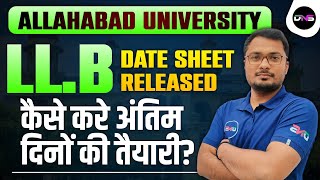 Allahabad University PG Entrance Exam 2024 Datesheet OutAllahabad University LLB Entrance Date Out [upl. by Charity]