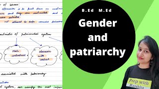 Gender and Patriarchy  gender School and Society  BEd 2nd year [upl. by Acinhoj]