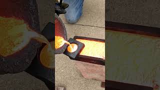 Pouring MOLTEN Copper satisfying [upl. by Fonsie]