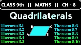 Quadrilateral Class 9  All Theorems  Chapter 8  Class 9 Maths [upl. by Kirrad539]