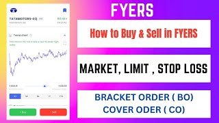 Fyers web trading platform  Full demo tutorial  How to use Buy and Sell  sl and target  fyers [upl. by Revert]