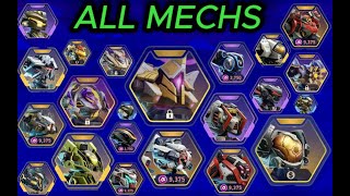 EVERY MECHS COST IN MECH ARENA [upl. by Marie]