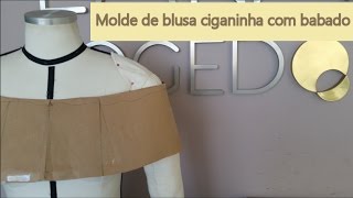 Como modelar blusa ciganinha com babado e franzido [upl. by Naeloj]