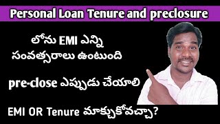 personal loan preclosure  personal loan tenure  by Telugu earning tips [upl. by Leuneb793]