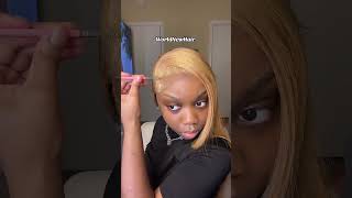 Honey Blonde Hair wigs worldnewhair hairstyles wigtutorial lacewigs tutorial fyp shrots [upl. by Karel786]