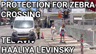 Protection for zebra crossing at HaAliya Levinsky [upl. by Aryc958]