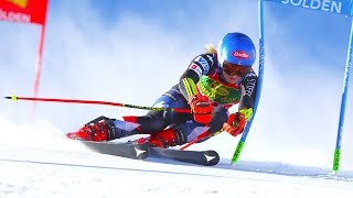 Mikaela Shiffrin  Giant Slalom Run 1  Sölden AUT  2023  5th Place [upl. by Asilenna845]