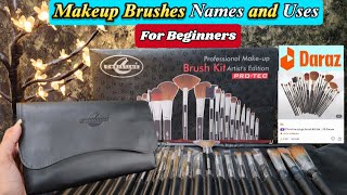 Best makeup brushes set names and their uses for beginners in pakistan with price christine brushes [upl. by Ahsienot]