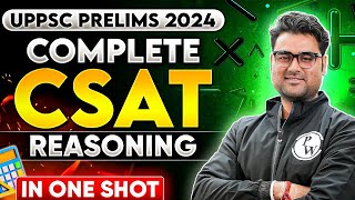 CSAT Reasoning One Shot 🔥 UPPSC Prelims 2024  CSAT Reasoning Questions  UPPSC Wallah [upl. by Alanah]