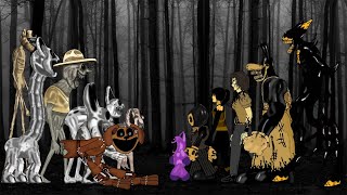 Catnap Bendy Vs Zoonomaly Smile Cat Zookeepers Frog Monkey Monster Rabbit Dog Day Animation [upl. by Enimajneb]