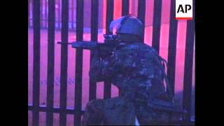 UK NIRELAND BELFAST LOYALISTS FIRE ON SECURITY FORCES [upl. by Zena]