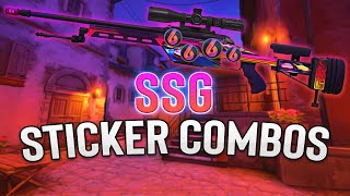 Best SSG 08 Sticker Combos  CSGO [upl. by Anaujal60]