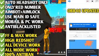 Ob46 update no drag body headshot config file free fire aimbotaimlock  free fire Max headshot hack [upl. by Weinert304]