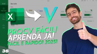 COMO USAR A FUNÇÃO PROCV NO EXCEL FÁCIL E RÁPIDO  Aula 36 [upl. by Jedlicka]