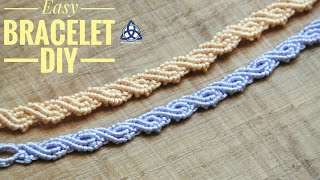 Wavy Macramé Bracelet ♥ DIY ♥ [upl. by Adiaj17]