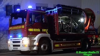 E  FEUERWEHREINSATZ BRAND IM RECYCLINGBETRIEB  Illingen  GROSSEINSATZ [upl. by Dennett]