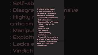 Traits of a narcissist [upl. by Dryfoos]