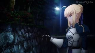 Fate stay night Unlimited Blade Works  Assassin VS Saber [upl. by Assille]