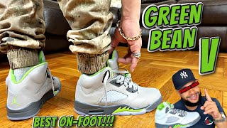 AIR JORDAN 5 quotGREEN BEANquot 2022 REVIEW amp BEST ON FOOT [upl. by Morrissey]