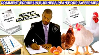 Comment écrire un business plan pour sa ferme avicole à la maison [upl. by Skill]