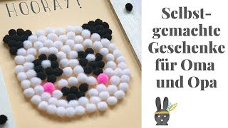 Selbstgemachte Geschenke für Oma und Opa Basteln mit Kleber [upl. by Isabella]