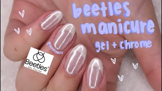 FIRST IMPRESSIONS amp REVIEW beetles jelly gel polish  chrome powder [upl. by Annaliese]