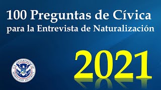 Examen de Ciudadanía Americana 2021  100 Preguntas y Repuetas [upl. by Ahseid332]