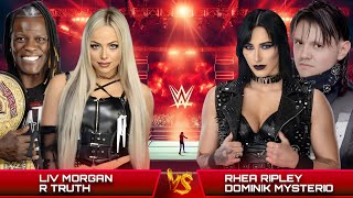 WWE 2K24  Ladies Mixed Gender Tag Team  R Truth  Liv Morgan VS Rhea Ripley  Dominik Mysterio [upl. by Carlisle]