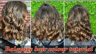 How to  balayage Hair colour on dark Indian hairstep by stepombréeasy wayfor beginnersat home [upl. by Carmella]