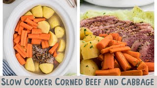 🥬🥔Slow Cooker Corned Beef and Cabbage 🍀St Patricks Day Recipe [upl. by Winou907]