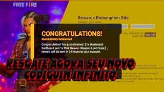 RESGATE AGORA SEU NOVO CODIGUIN INFINITO NO FREE FIRE PELO FF REWARDS 2024 [upl. by Ing]