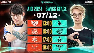 FS vs EA  BAC vs HD  SH vs 1S  FW vs SGP  SWISS STAGE  AIC 2024  NGÀY 0712 [upl. by Nylanej224]